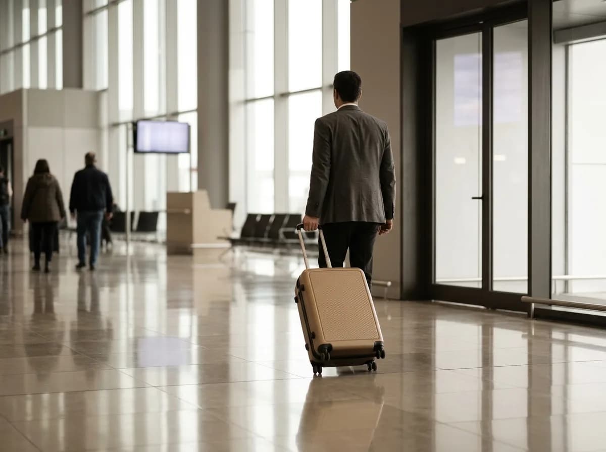 Melis meets a guest · arrivals hall IST